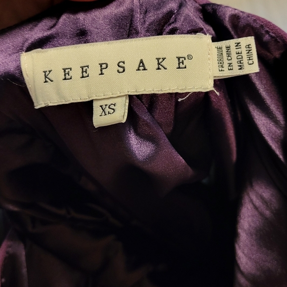 Keepsake The Label - Plum floral halter cocktail dress in size XS - Picture 3 of 4